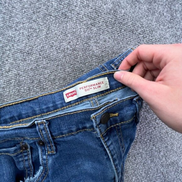 LEVI'S 511 Performance Slim Leg Jeans Women’s Size 16 Reg W28xL30 Blue Med Wash - Picture 13 of 16